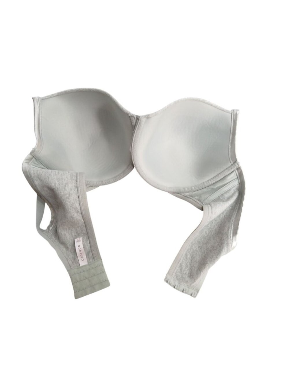Cacique Light Gray Full Coverage Bra 46DDD Cotton Blend Adjustable Underwire - Picture 7 of 9